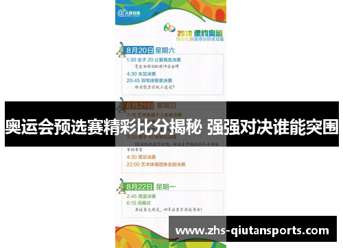 奥运会预选赛精彩比分揭秘 强强对决谁能突围